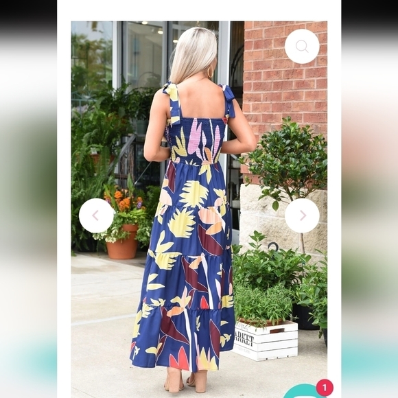 NWOT SUNDAY UP SAY IT SWEETLY DRESS NAVY SIZE MEDIUM - Picture 3 of 8